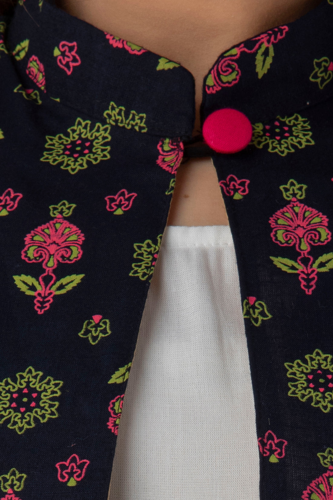 Rayon Floral Printed Jacket /koti For Women