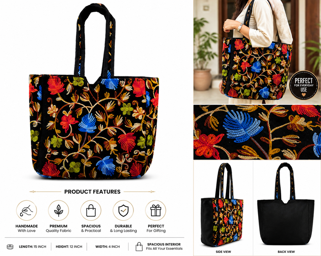 Traditional Ethnic Rajasthani Jaipuri Embroidered Handbag for wedding, return gift,festival,Birthday day party, annual function,picnic,dandia etc