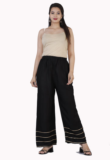 Soft Rayon plazo with gota strips