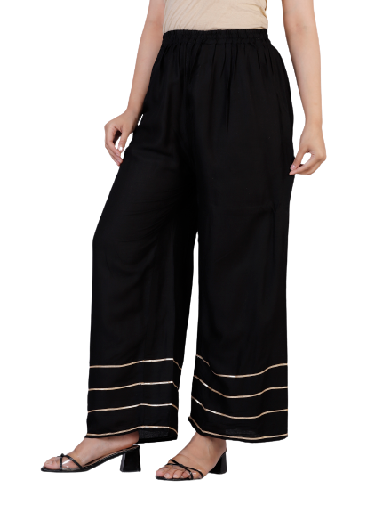 Soft Rayon plazo with gota strips