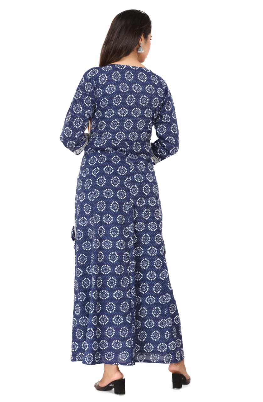 Printed Cotton Long Kurti For Women