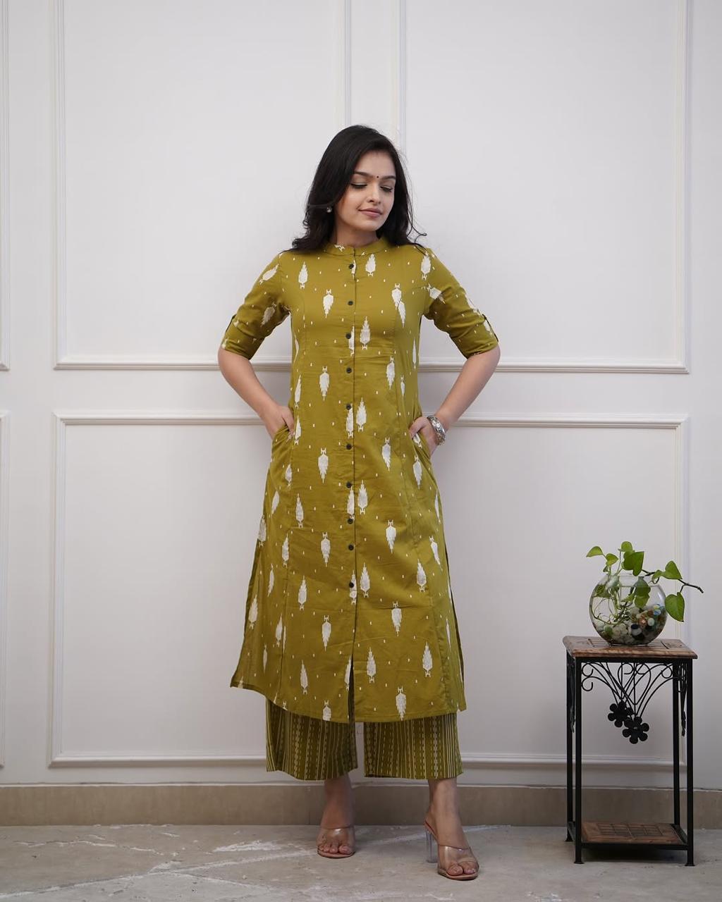 Printed Cotton Cord Set For Women