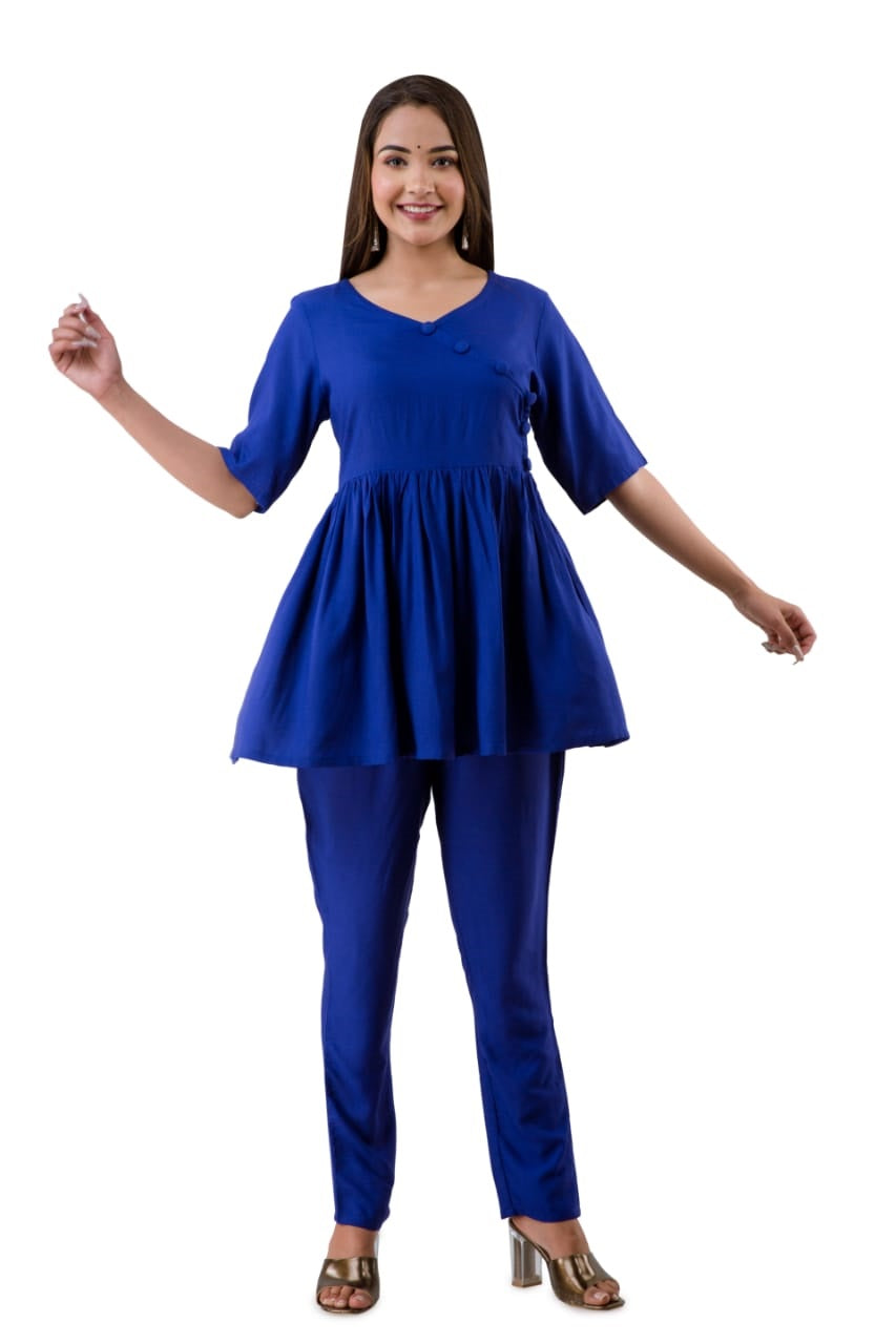 Rayon Solid Top With Pant