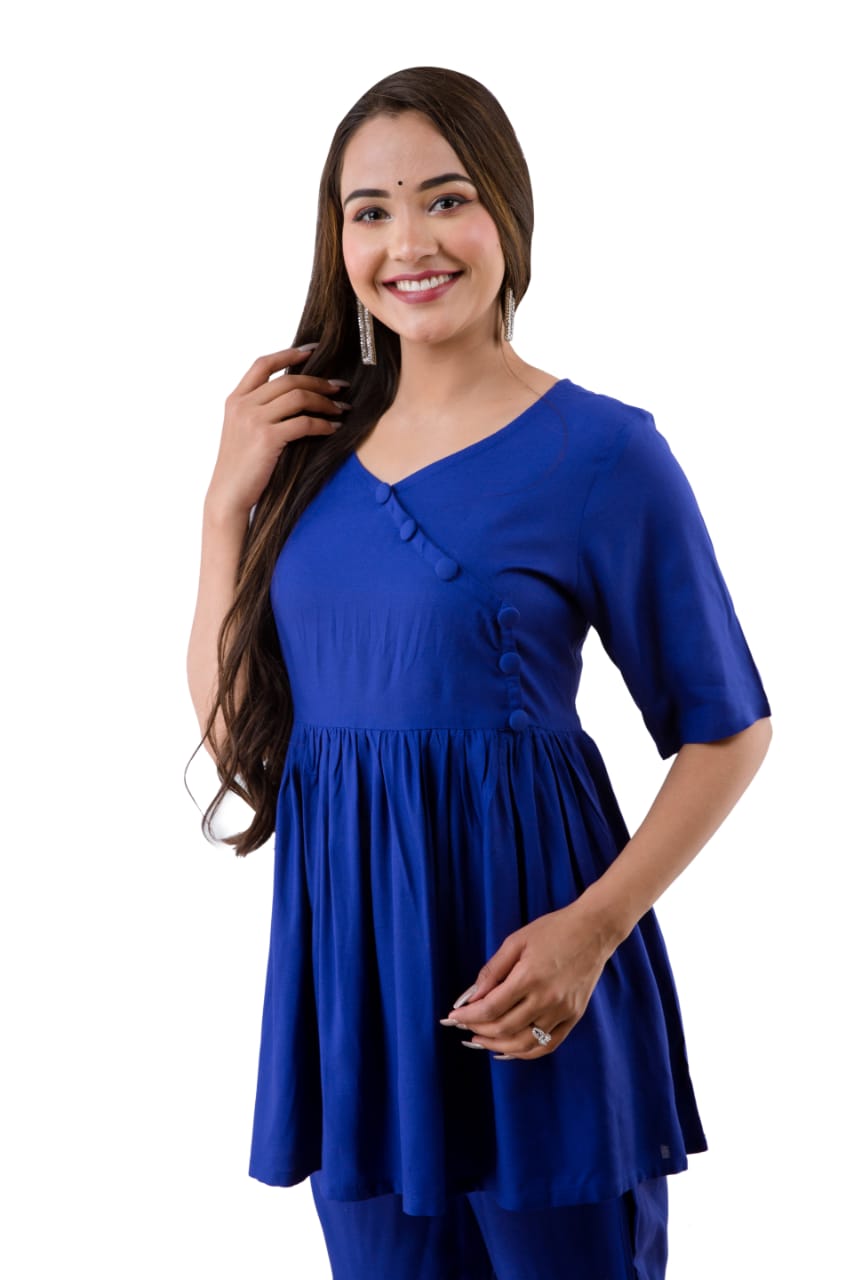 Rayon Solid Top With Pant